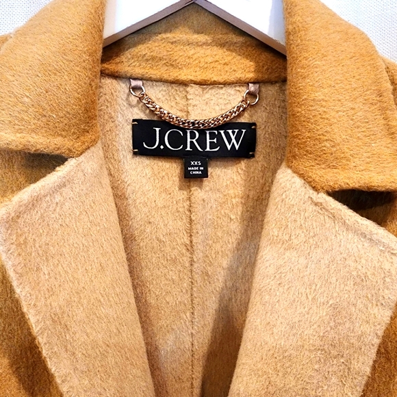J.Crew brushed Camel Harriet Trench Coat, sz XXS - Picture 4 of 4